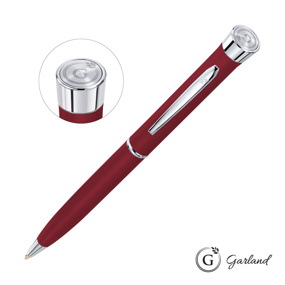 Garland® Color Matte Emblem Twist Ballpoint Pen - Chrome 7