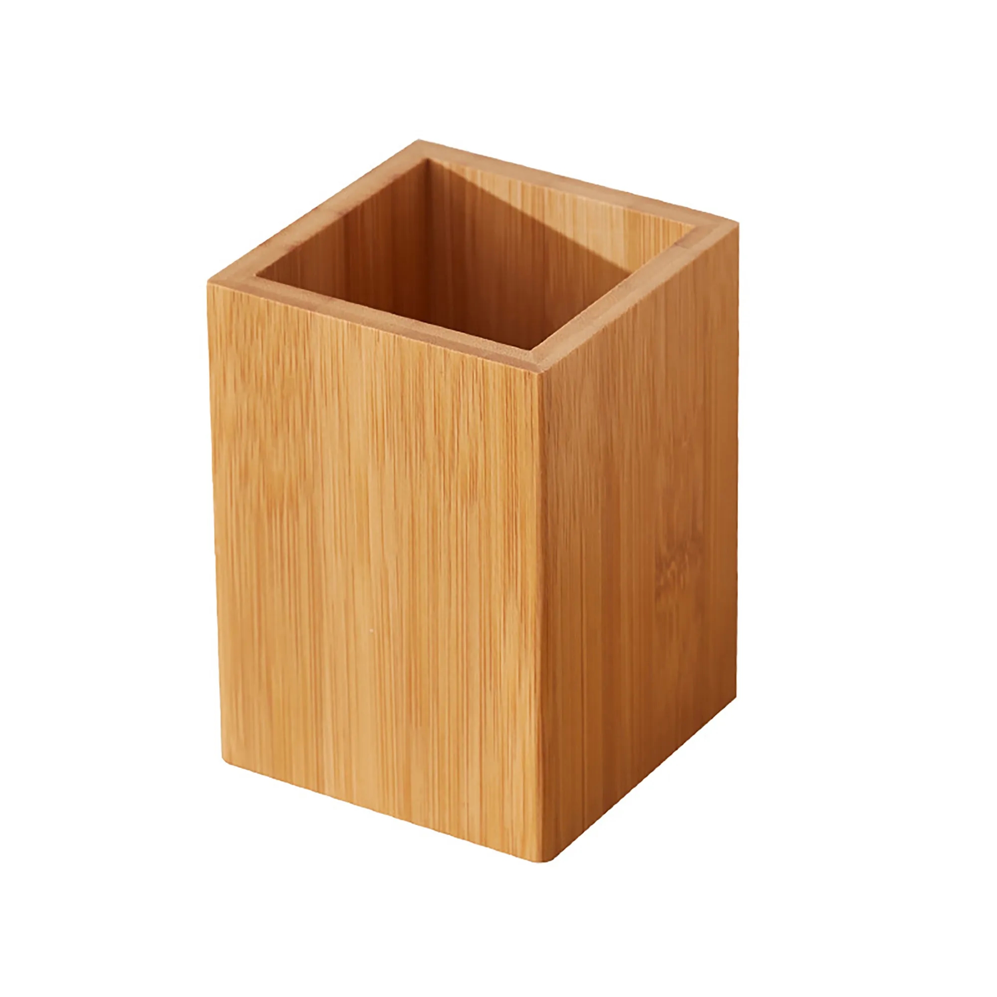 Bamboo Wood Desk Pen Holder 2