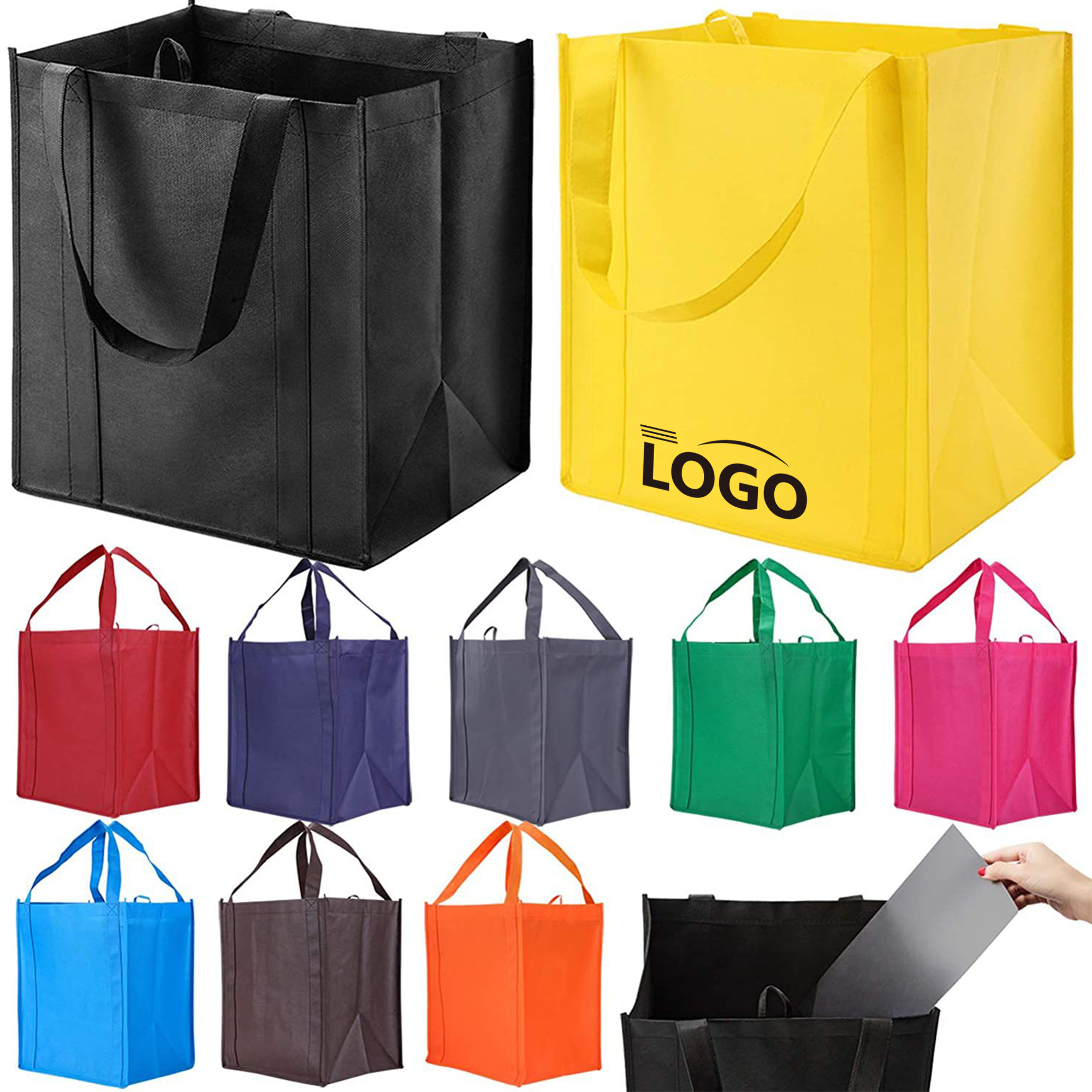 Non-Woven Grocery Tote Bag - Large & Reusable 2
