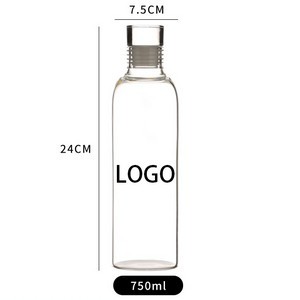 Eco Friendly 17Oz Glass Water Bottle With Timeline 9
