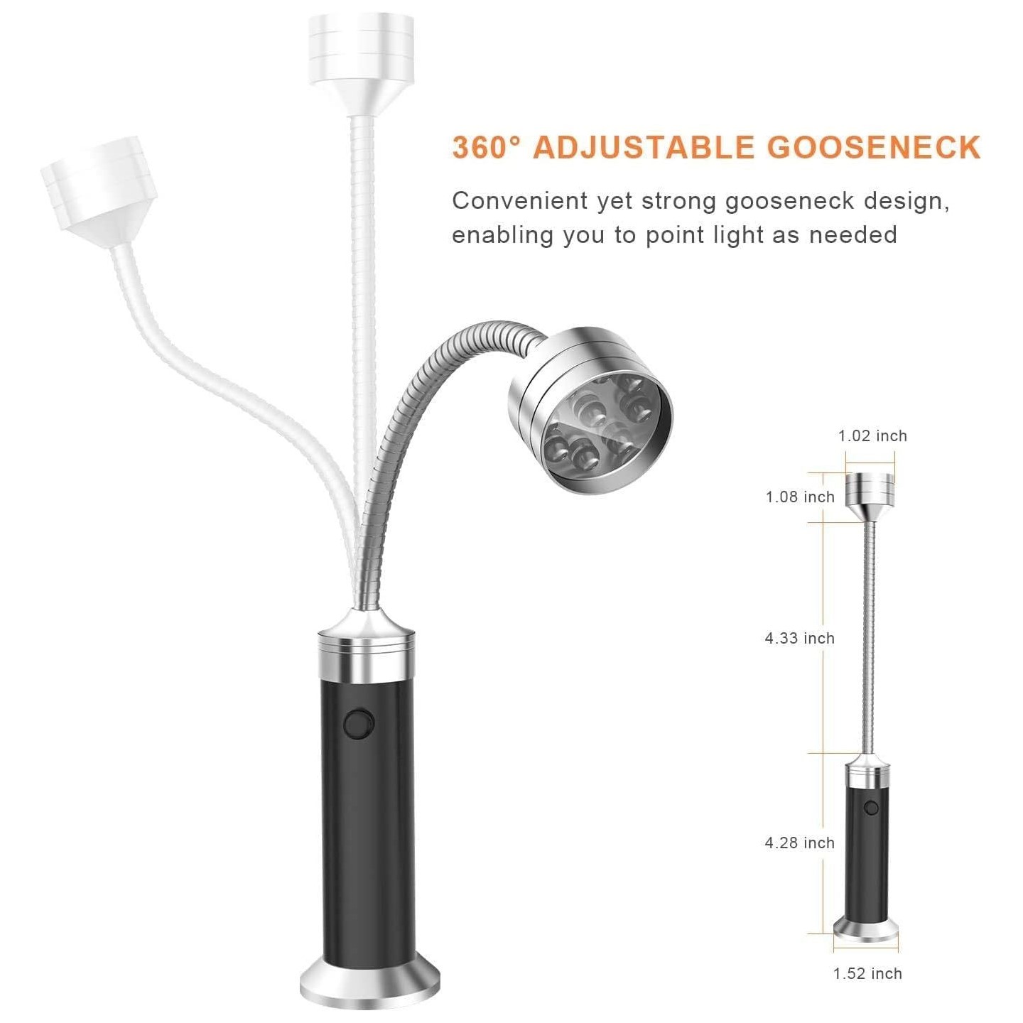 Magnetic Flexible LED flashlight lamp 3