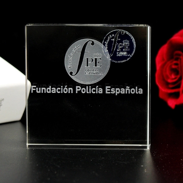 Optical Crystal Square Paperweight 4