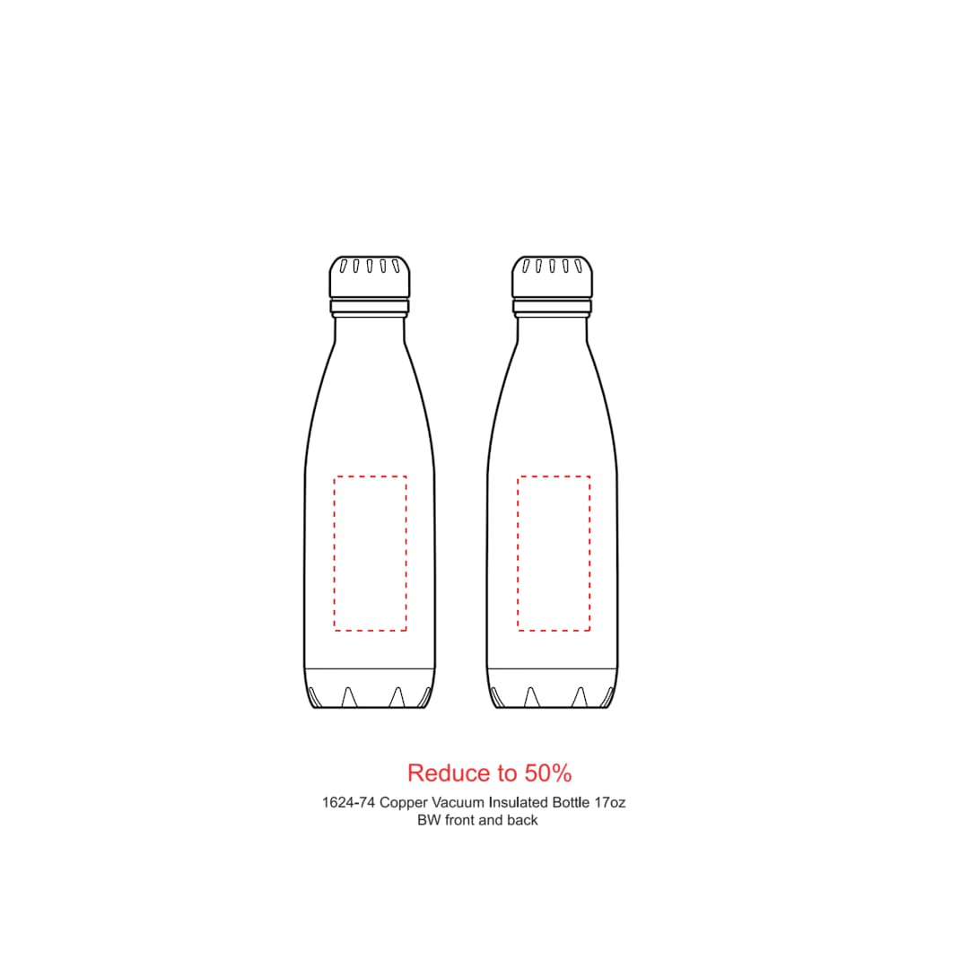 Copper Vacuum Insulated Bottle 17oz, custom water bottle with logo imprint 69