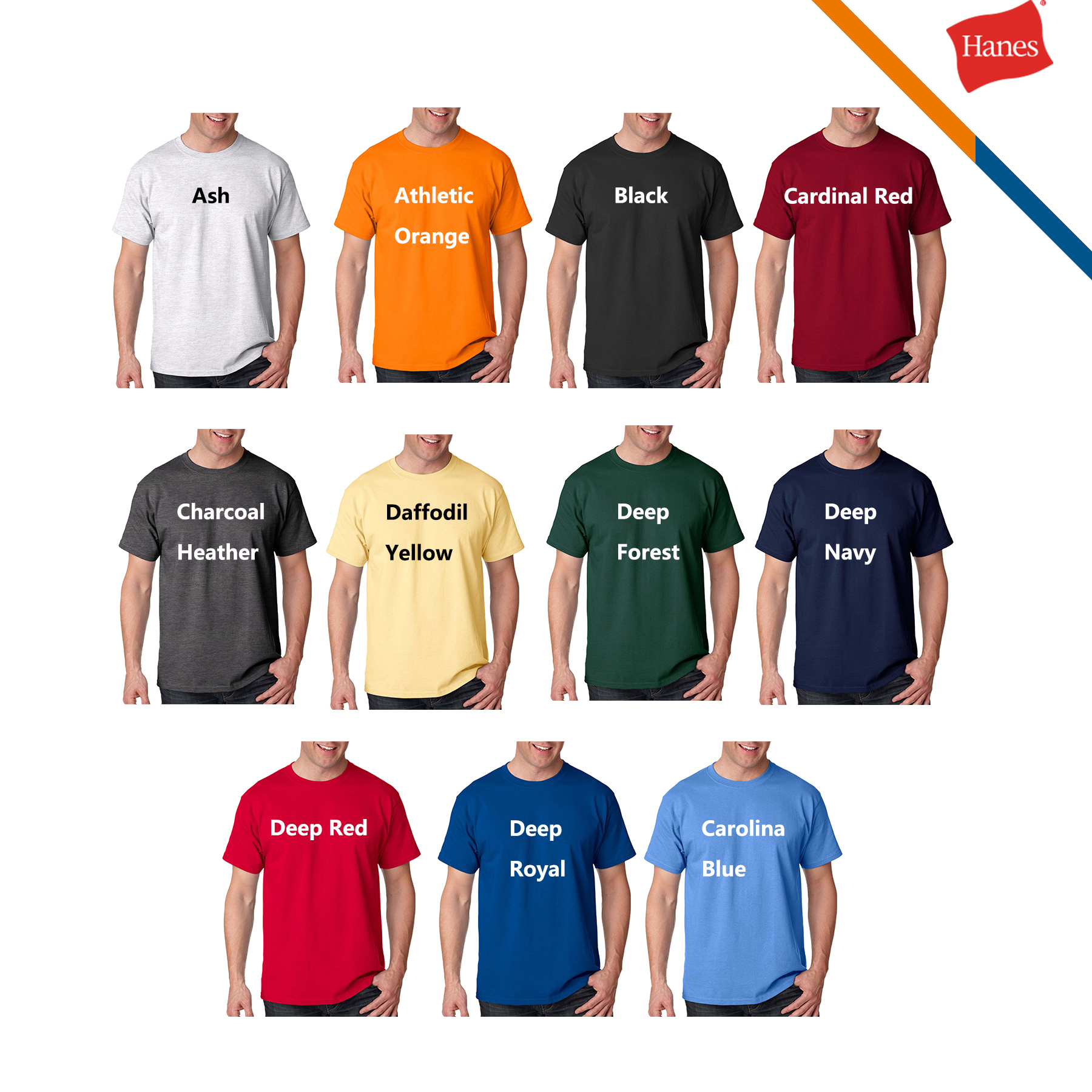 Hanes® 6.1 oz 100 % Cotton Preshrunk T-shirts 4