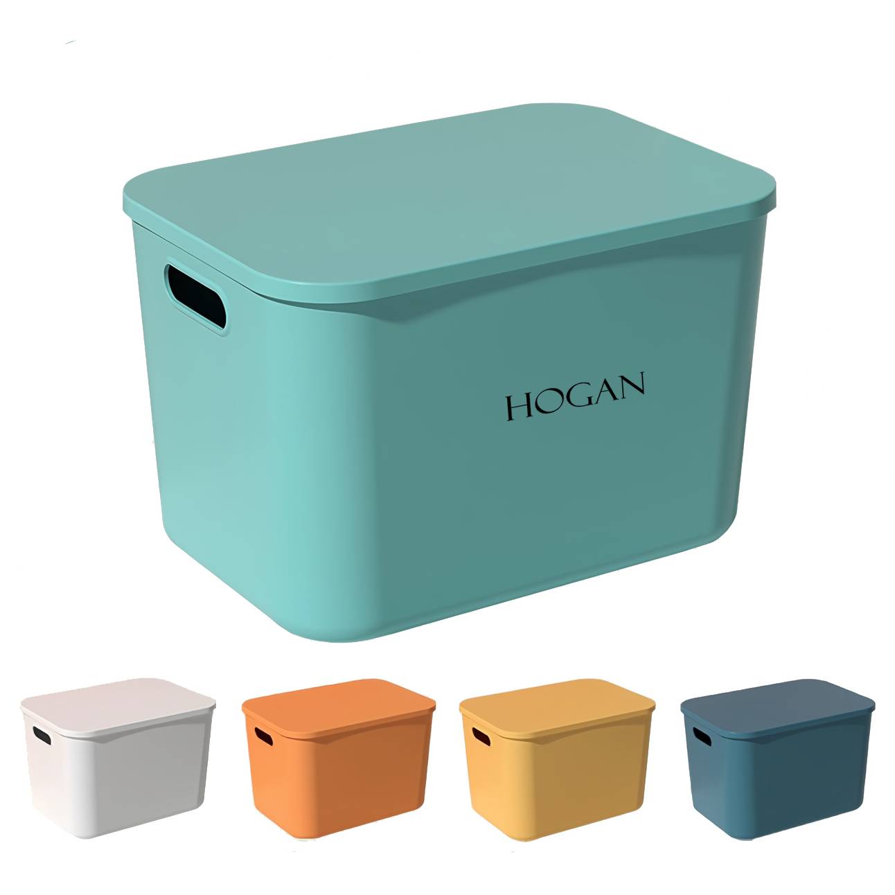 Plastic desktop storage box with cover 2