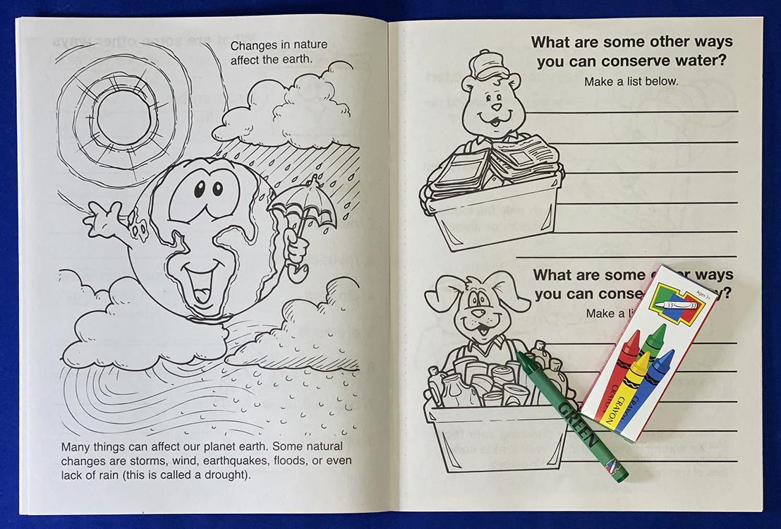 COLORING SET - Saving Energy and Water Coloring Book Fun Pack 5