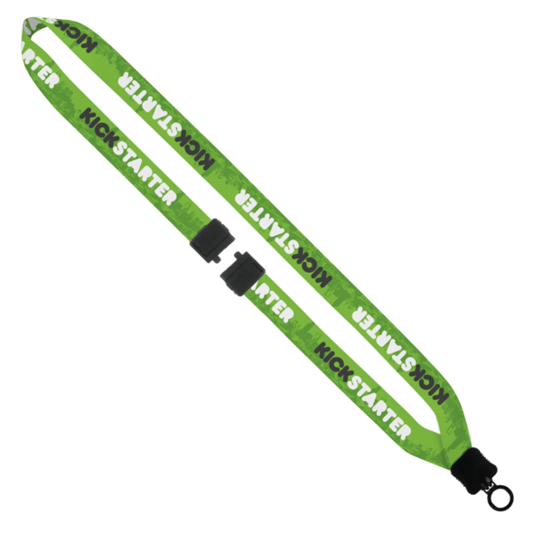 3/4" Dye-Sublimated Lanyard with Plastic Clamshell & Plastic O-Ring 28