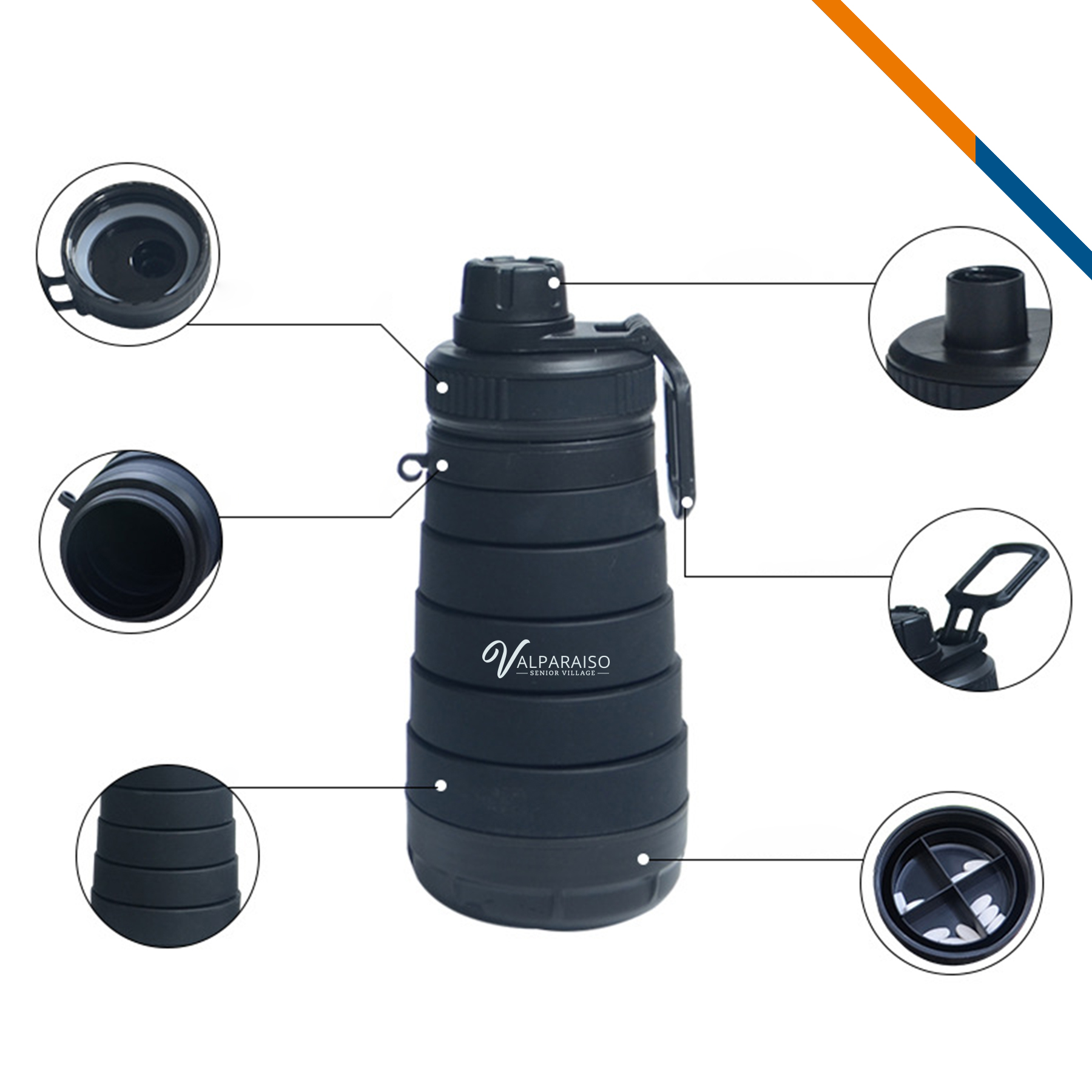 Dolic Collapsible Water Bottle - 25 OZ. 3