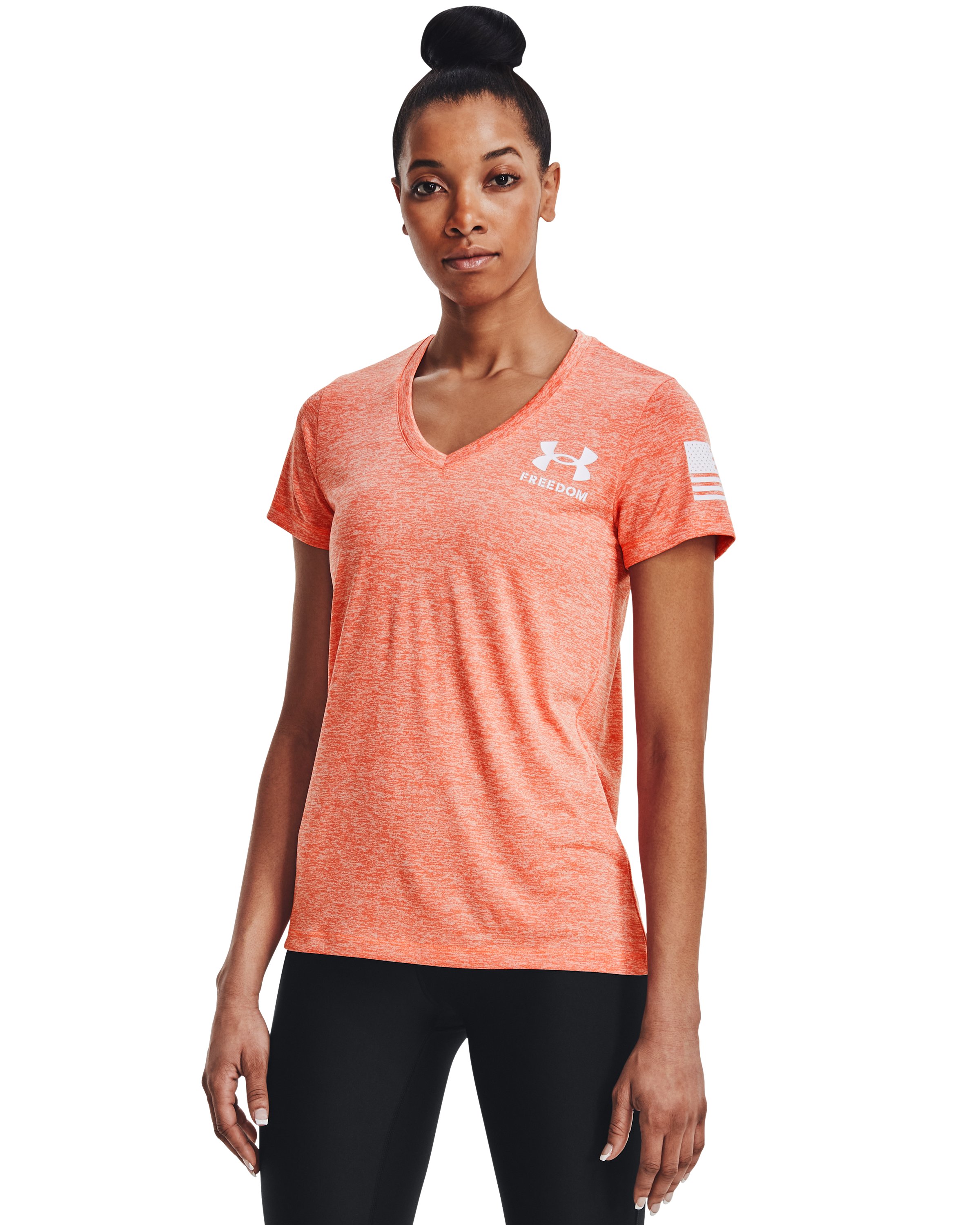UA Tech Freedom Women's Short Sleeve V-Neck 15