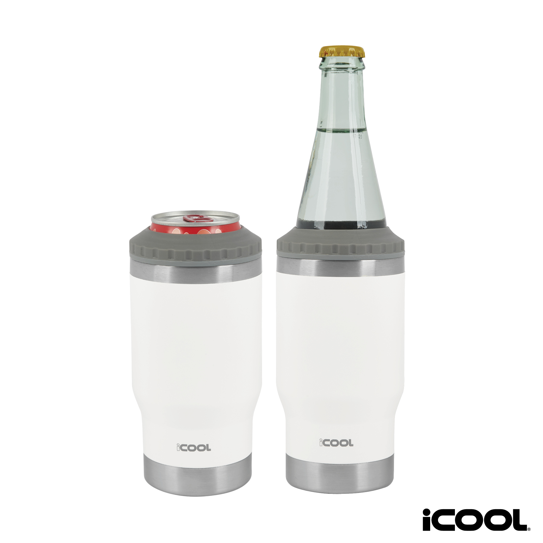 iCOOL® Oswego 14 oz. Double Wall Stainless Steel Can Cooler / Tumbler 16