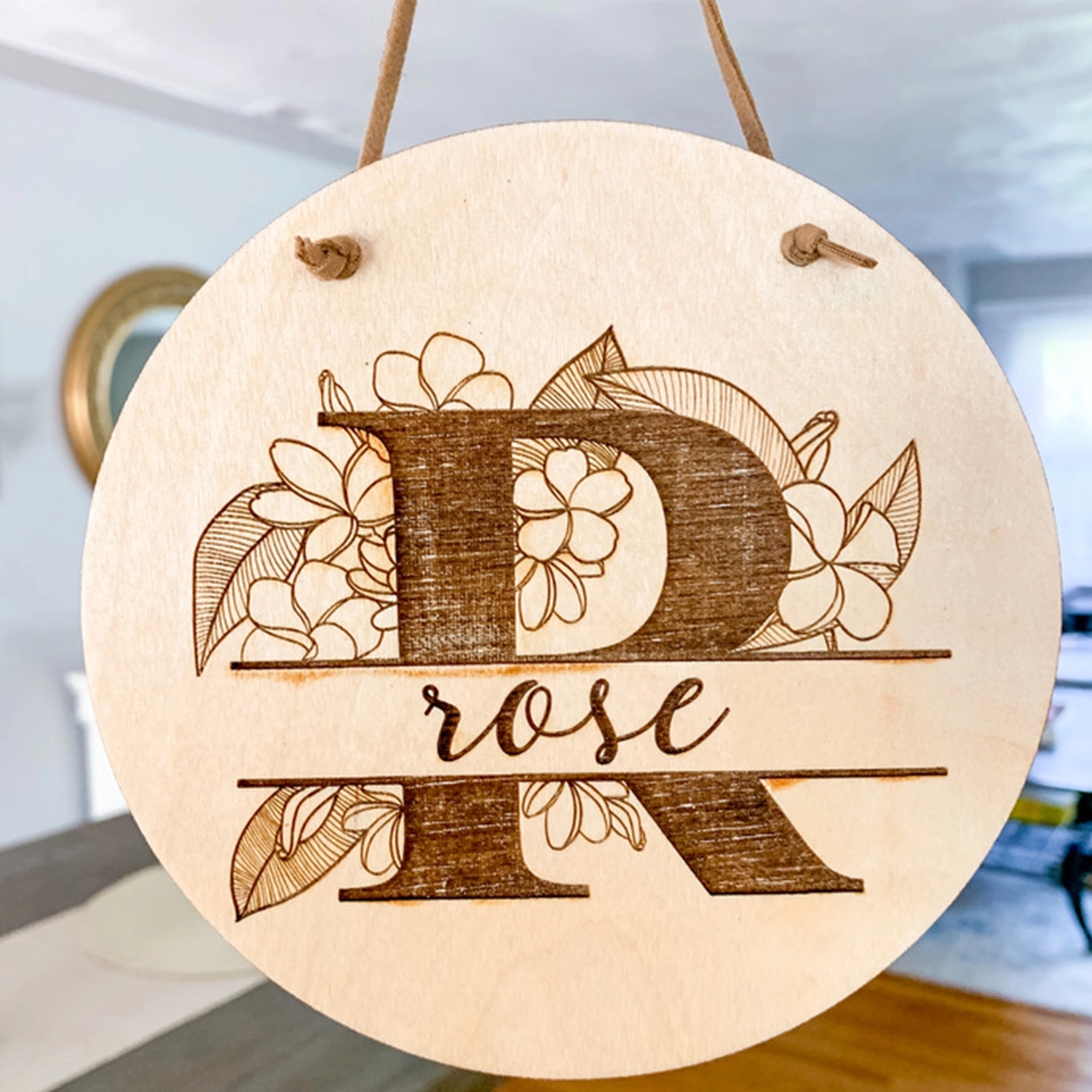 3.5" - Laser Engraved Solid Hardwood Ornaments-Round Shape 4