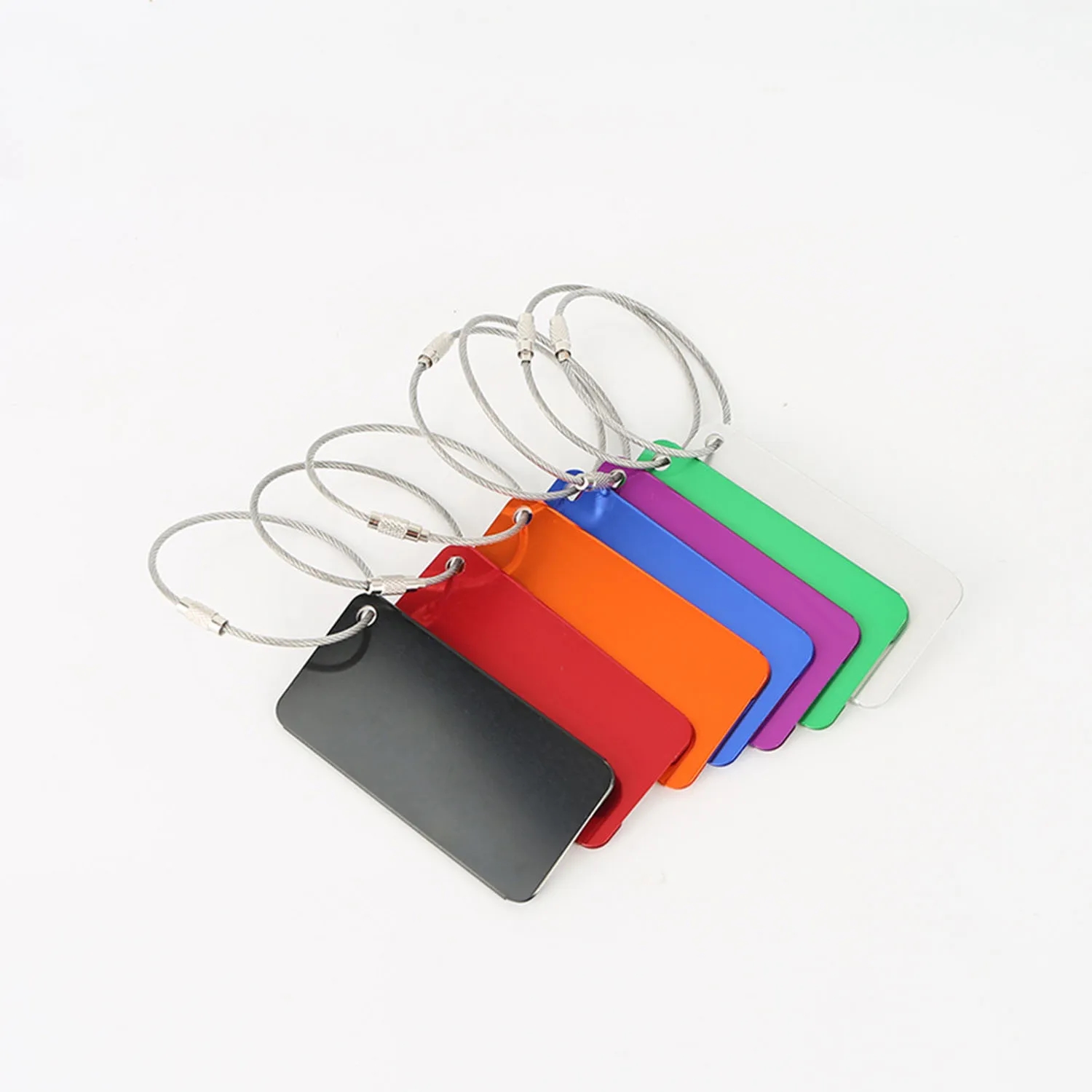 Square Aluminum Alloy Travel Luggage Tag 5