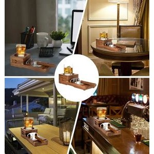 Cigar Ashtray Coaster With Whiskey Glass Tray 2