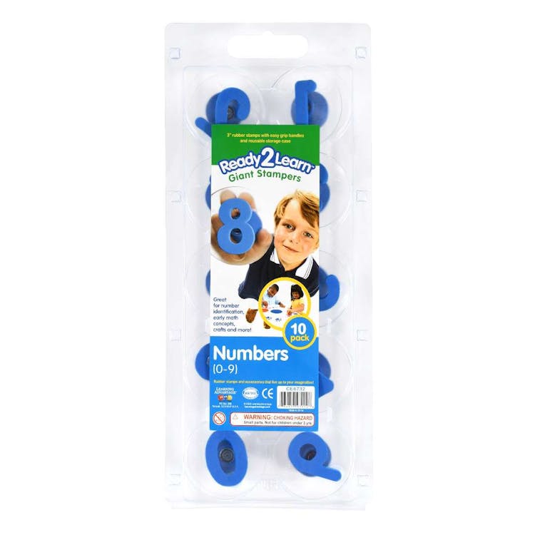 Giant Stampers - Numbers 0-9 Blue 10pk 2