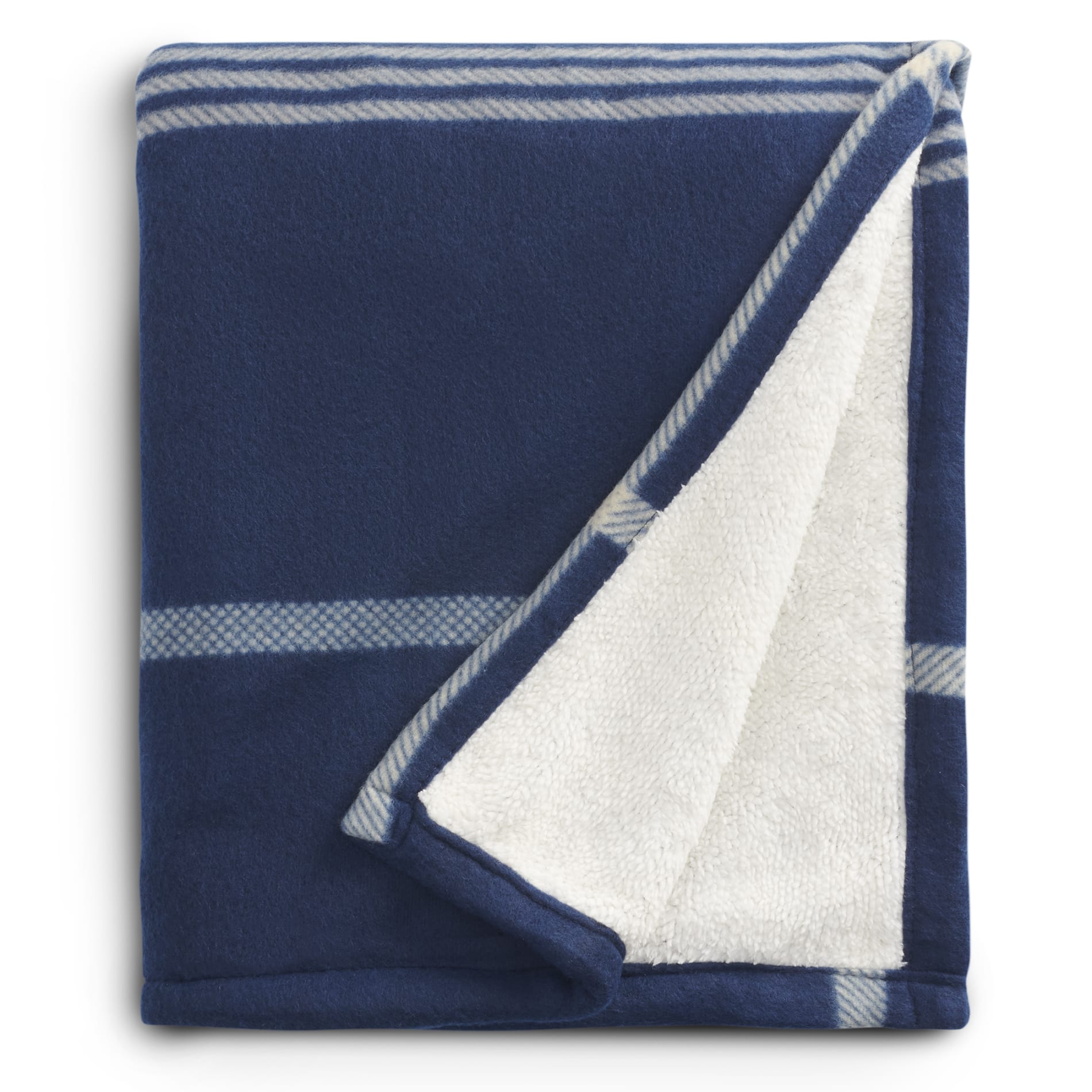 Plaid Fleece Sherpa Blanket 79
