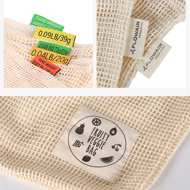 Cotton Reusable Drawstring Produce Bags 3