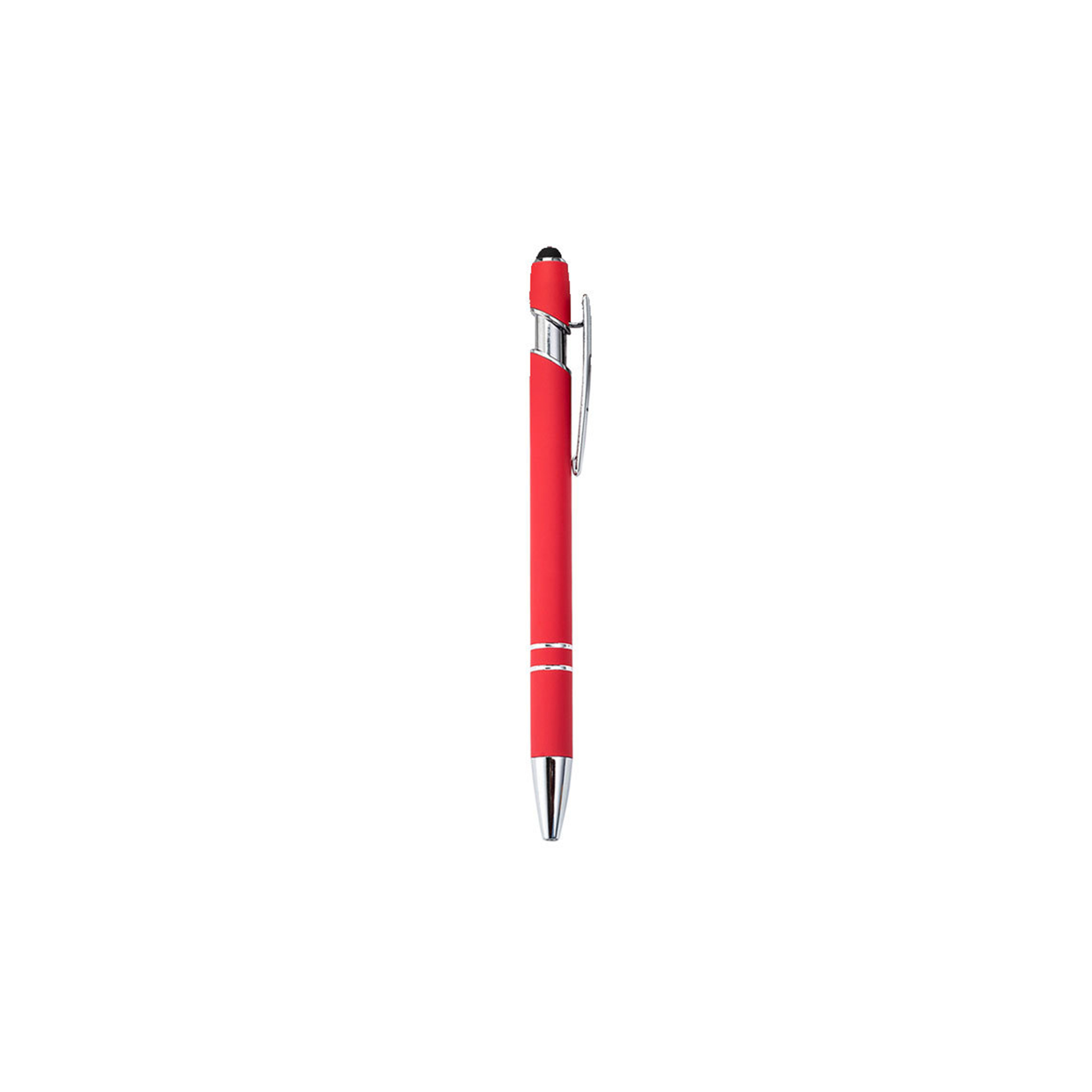 Aluminum Stylus Pen With Rubberized Finish And Plunger Action 10