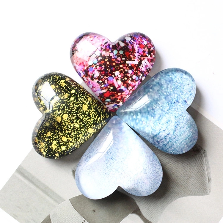 Custom Printing Heart Crystal Glass Fridge Magnets 2