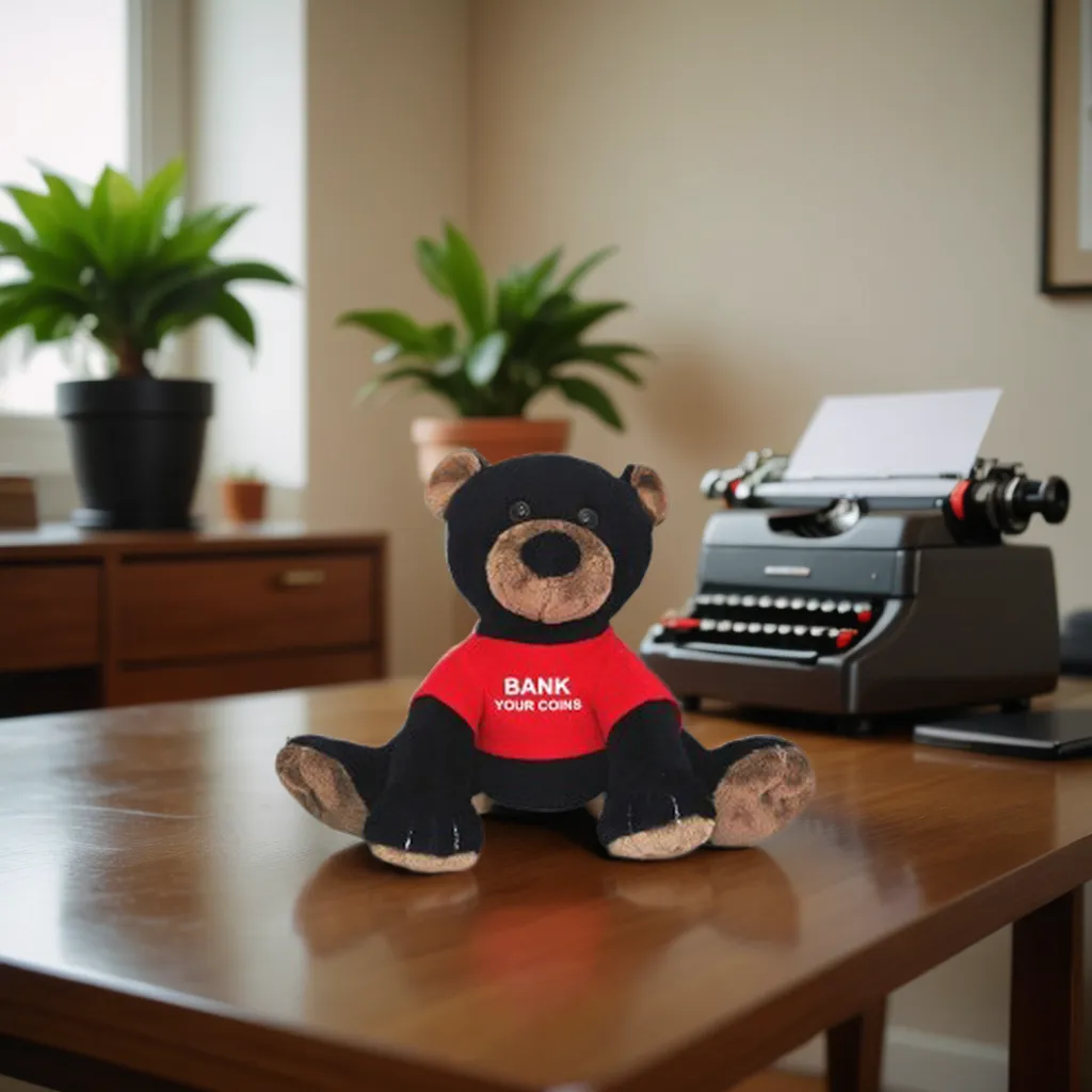 8"  Black Bear Coin Bank 2