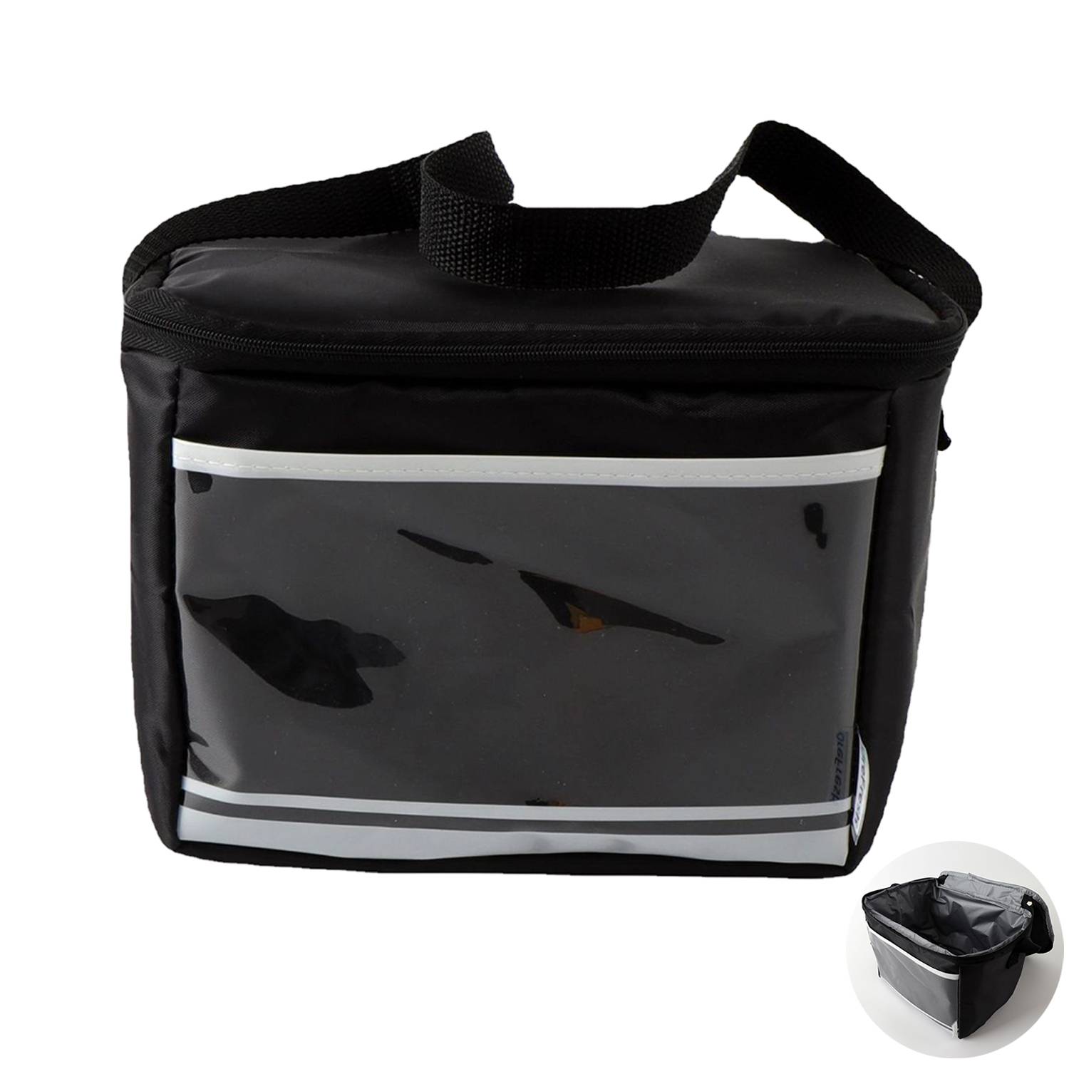 5L Oxford Insulated Food Delivery Bag w/ Shoulder Strap 6