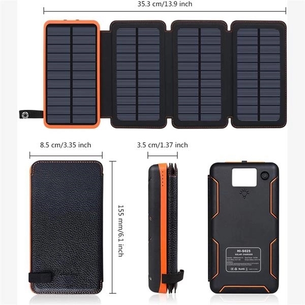 20000mAh Solar Charger with 4-Panels 5