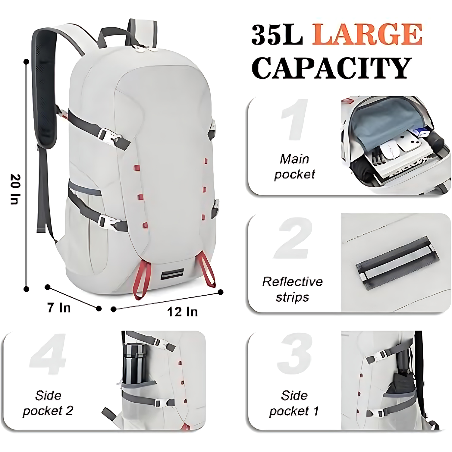 Outdoor Multi-Functional Foldable Hiking Backpack 6
