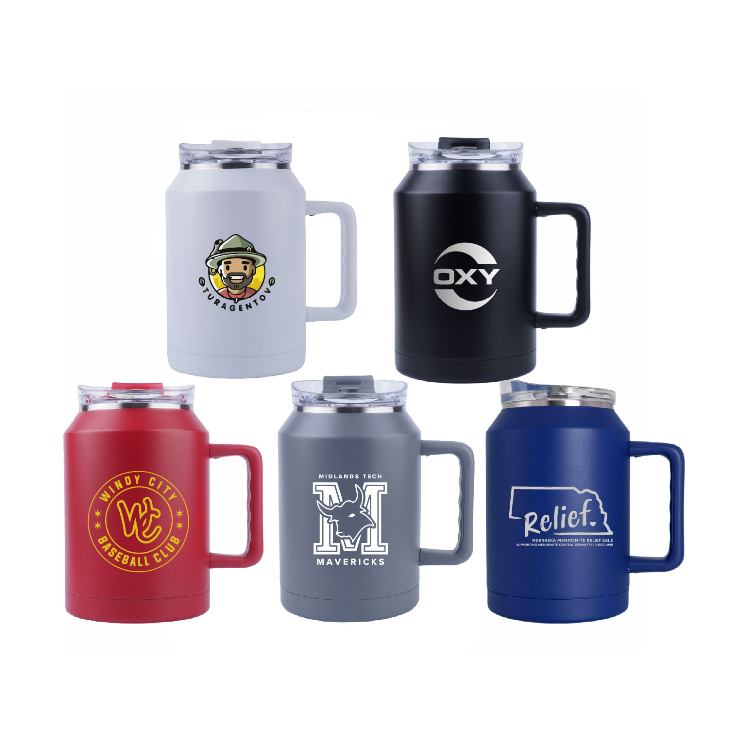 Stainless Steel Vacuum Insulated Mug with Lid, 50 oz. 6