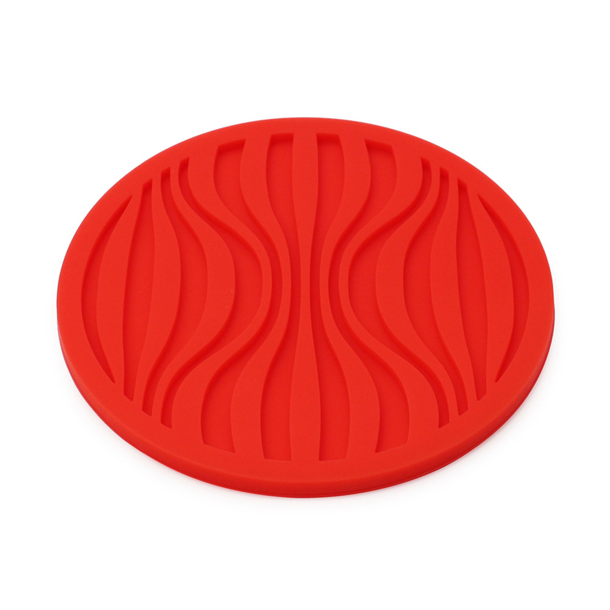 Non-Slip Wavy Round Silicone Coaster 8
