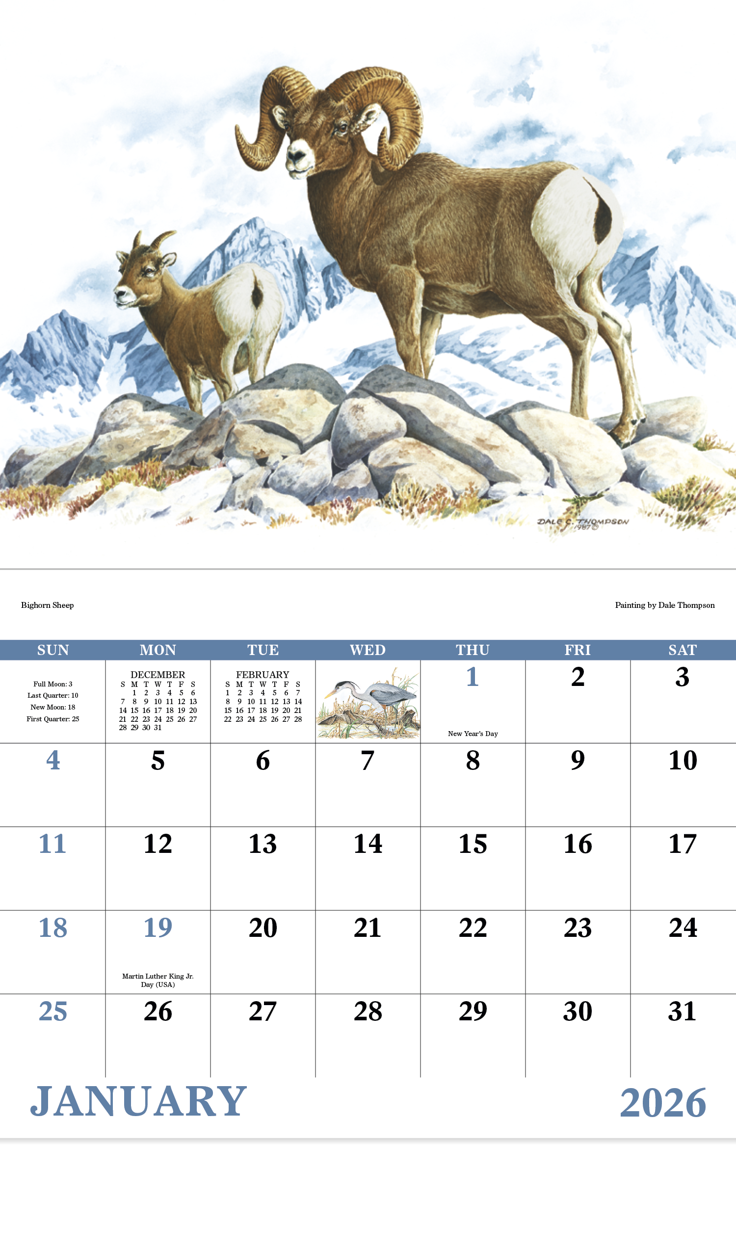 Good Value™ Wildlife Trek - Stapled Calendar 13