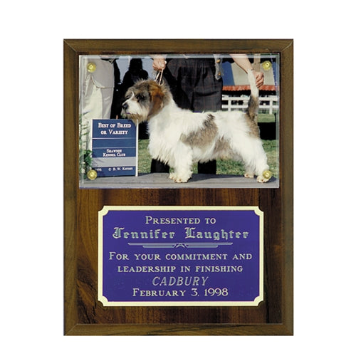 Simulated Walnut Plaque With Photo Plexi Mount 1