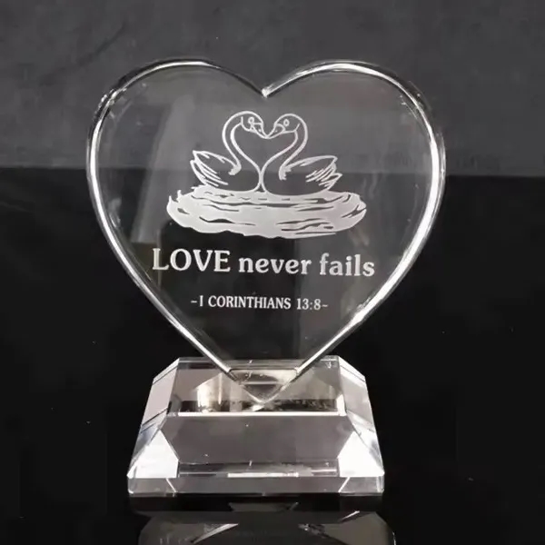 Souvenir Heart Shaped Crystal Award 4