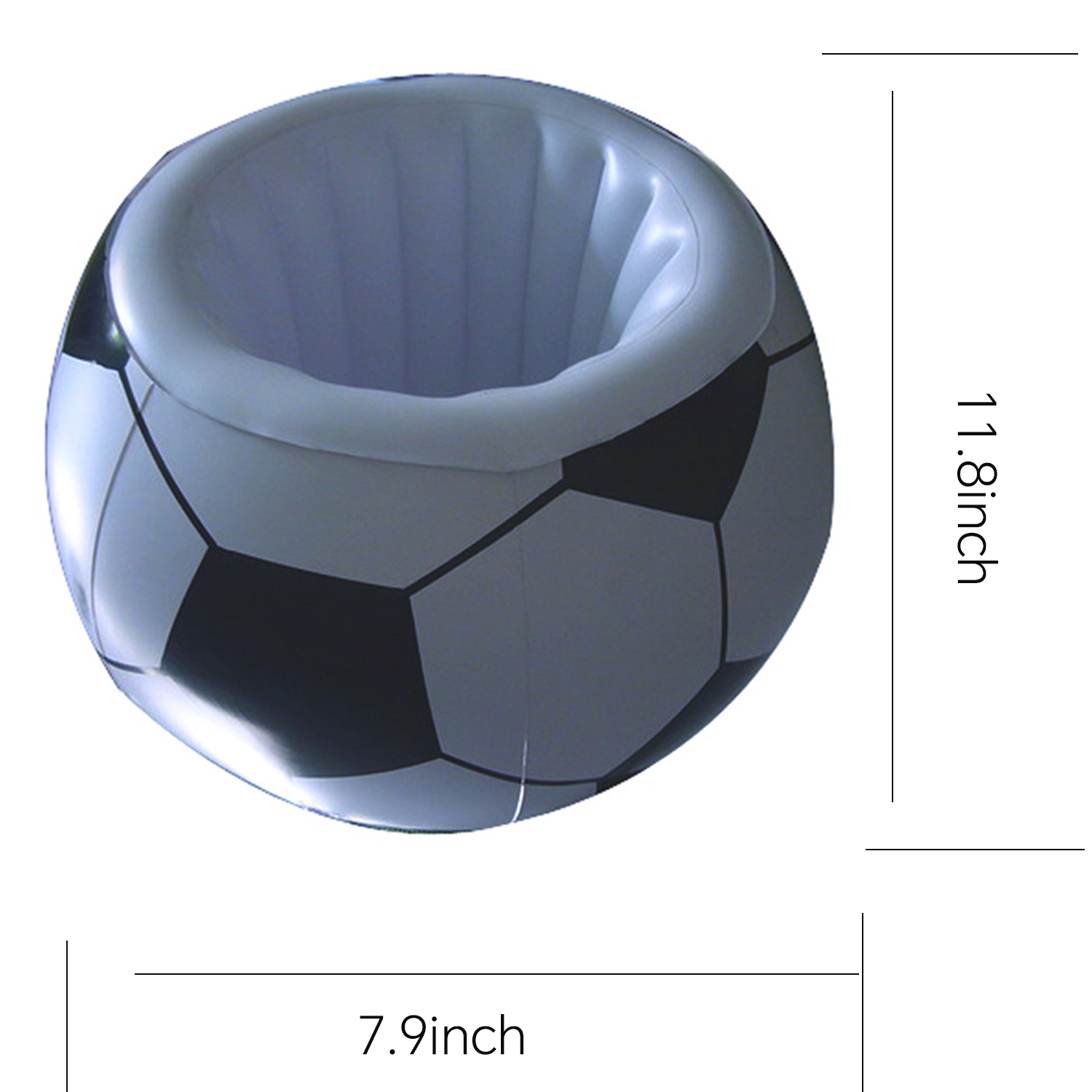 Inflatable PVC Soccer Ball Beverage Cooler Ice Bucket 2