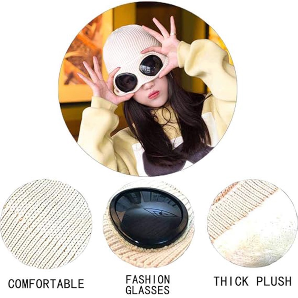 Ski Hats With Windproof Glasses 2