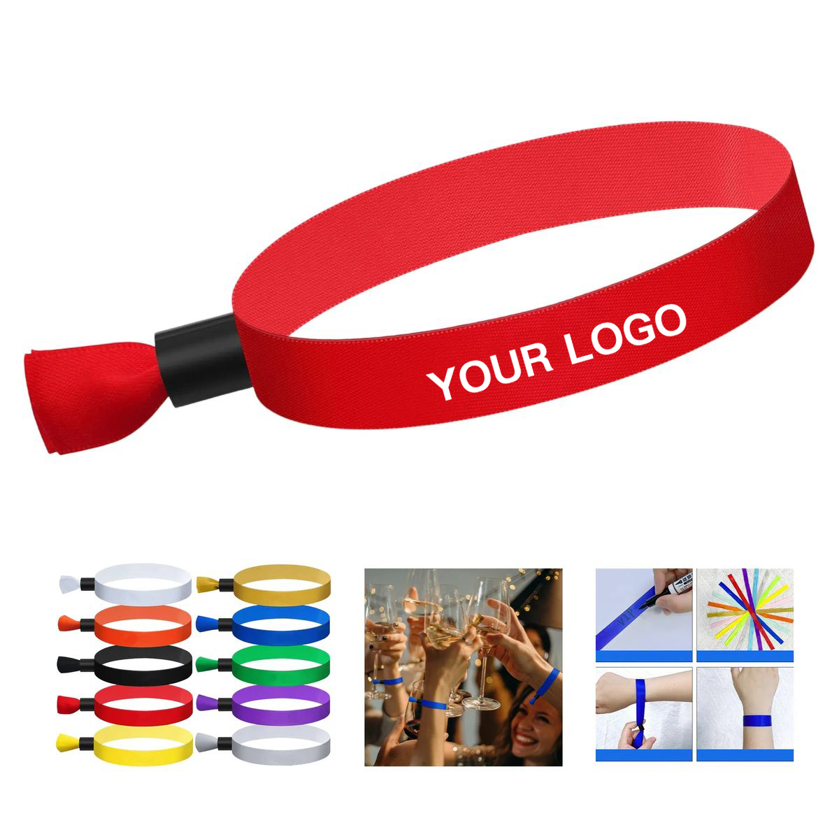 Custom Printed Polyester Wristbands for Music Events 7