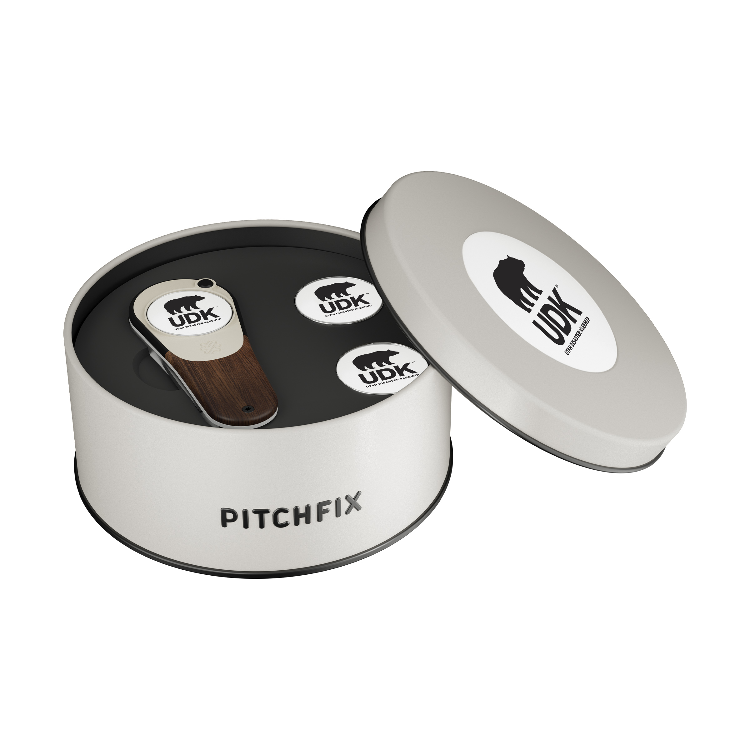 Pitchfix Woodie Golf Divot Tool Deluxe Gift Set 6