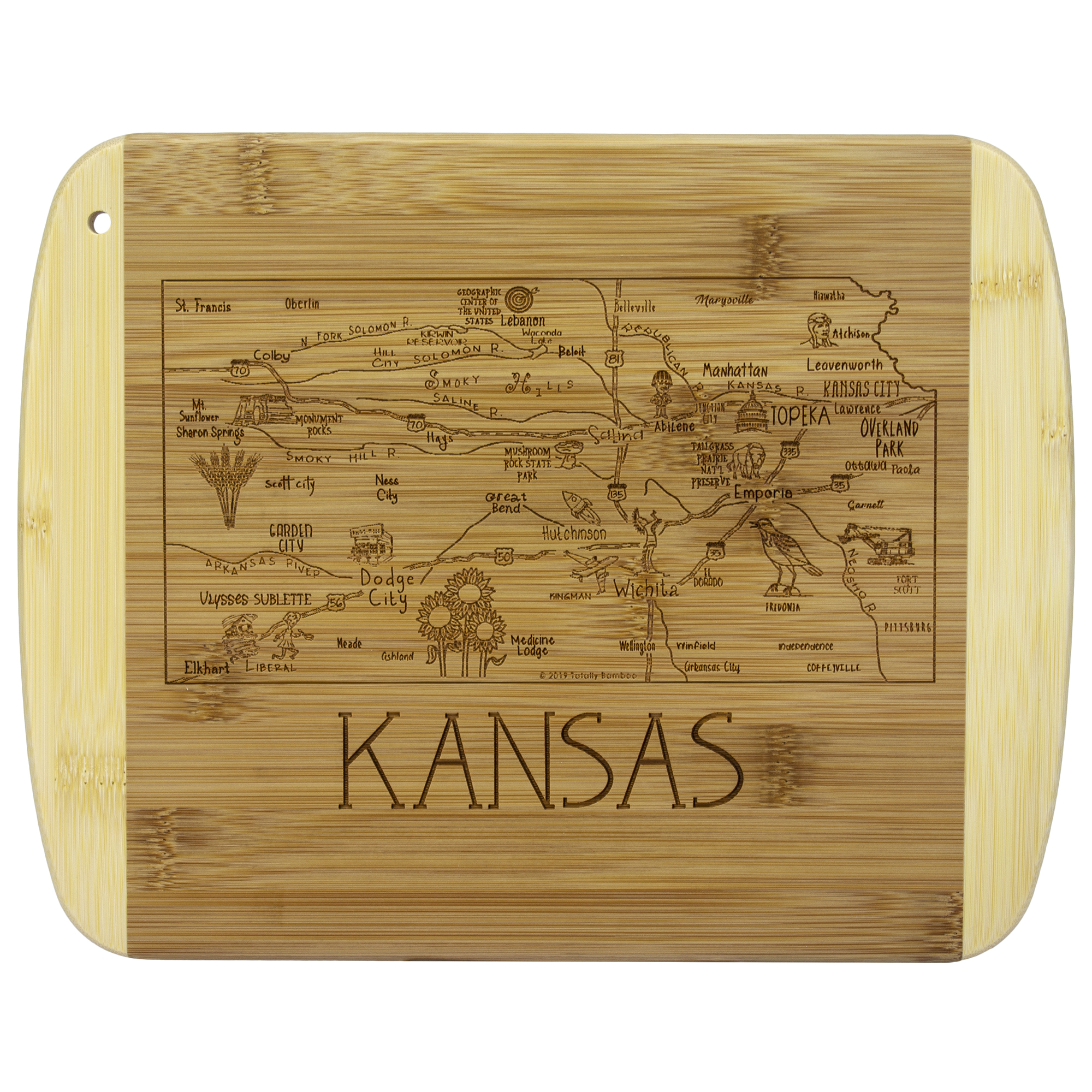 A Slice of Life Kansas Serving & Cutting Board 7
