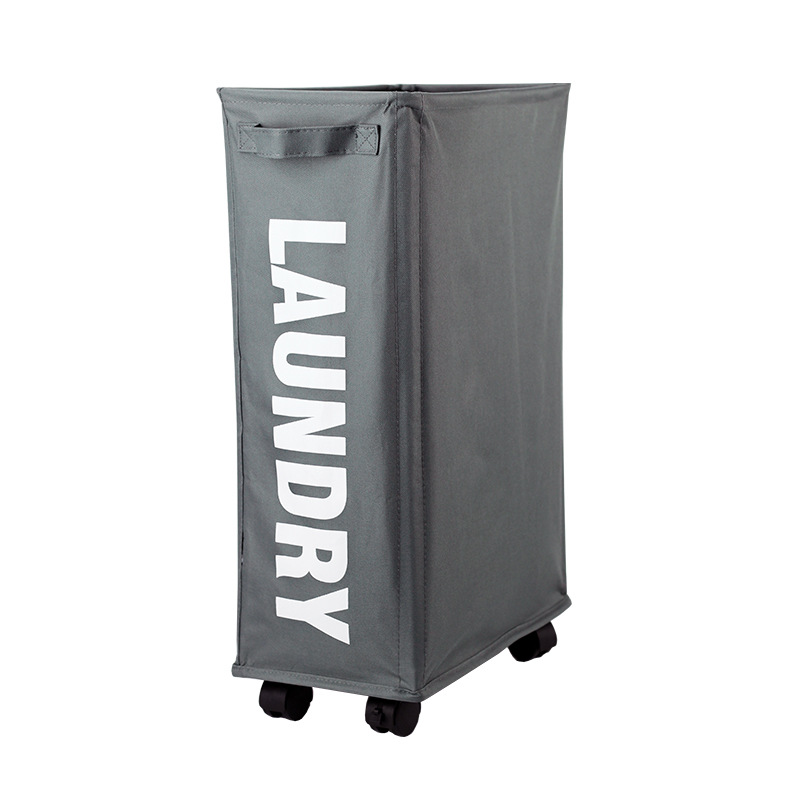 72L Freestanding Large Collapsible Laundry Basket w/ wheels 8