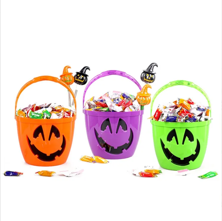 Pumpkin Light Handle Halloween Bucket 1