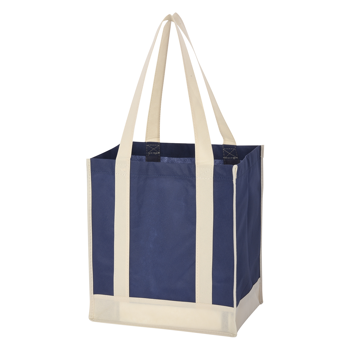 Non-Woven Two-Tone Shopper Tote Bag 10