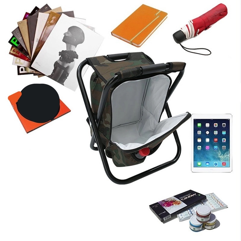 Folding Camping Fishing Chair Stool Backpack with Cooler 17