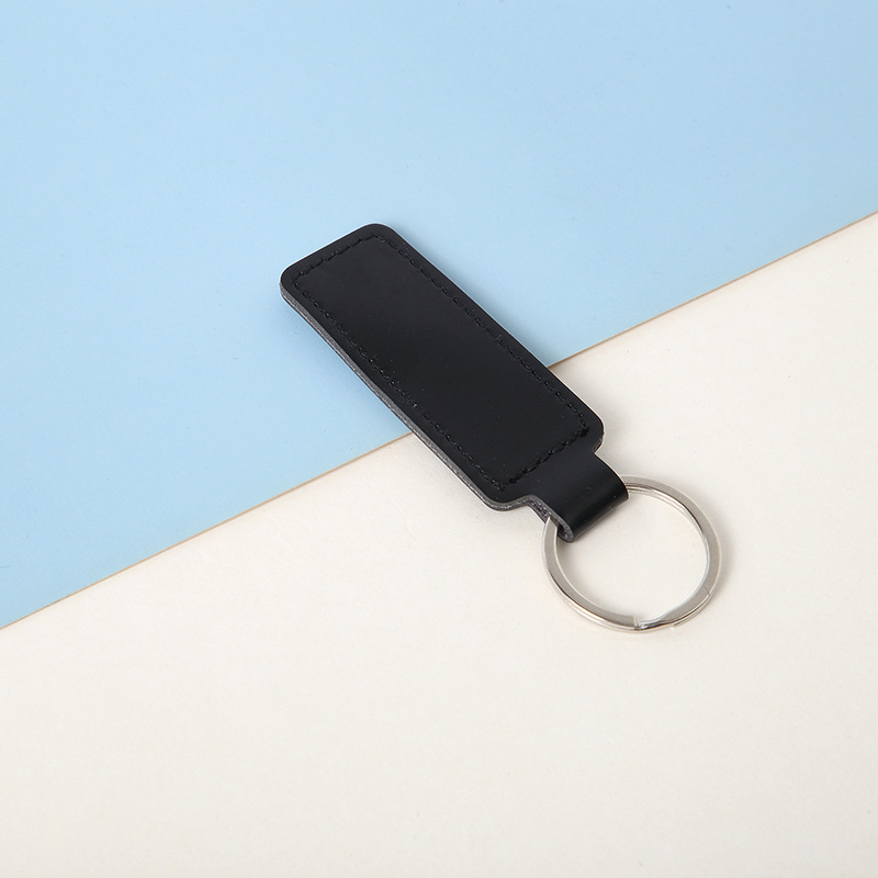 Rectangular PU leather key chain 6