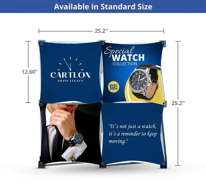 2x2 Micro GeoMetrix Table Top Display Package 12.60"x12.60" 3