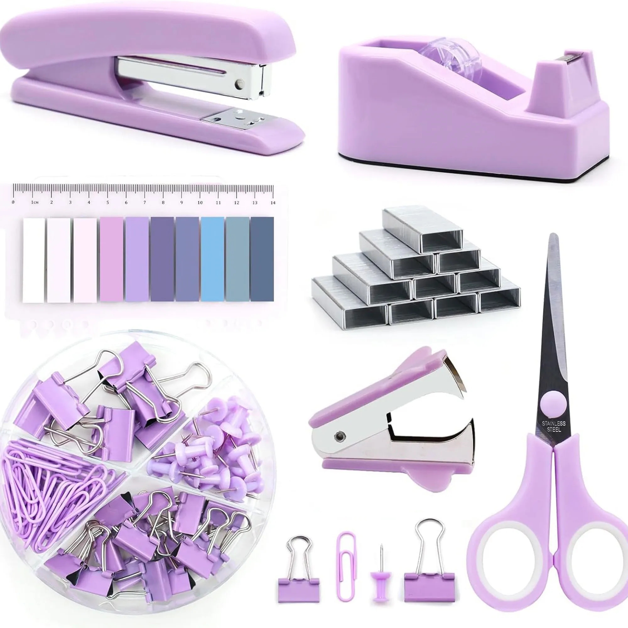 Popular Pastel Color Office Stationery Complete Set 6