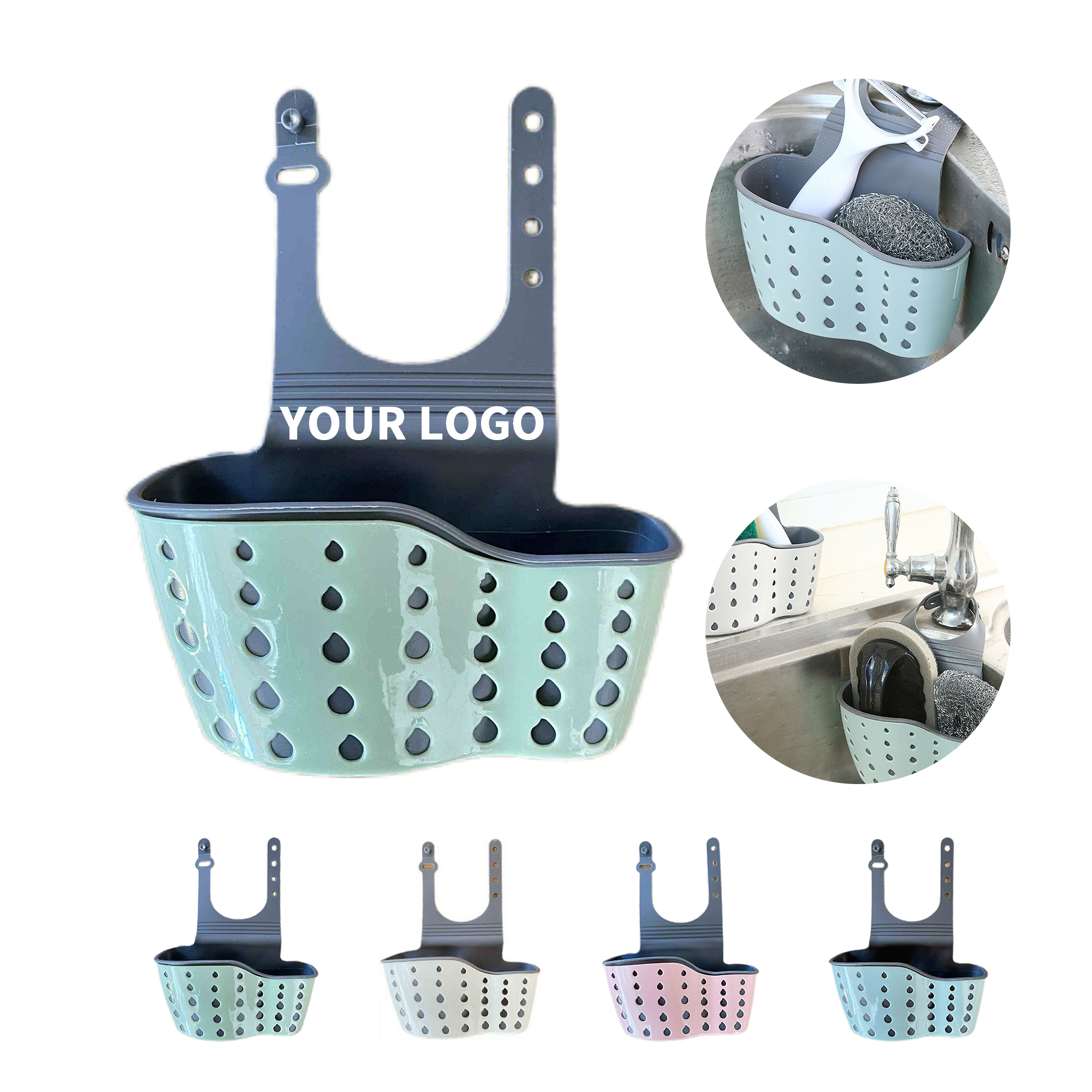 Adjustable Sink Drain Pouch With Flexible Strap 1