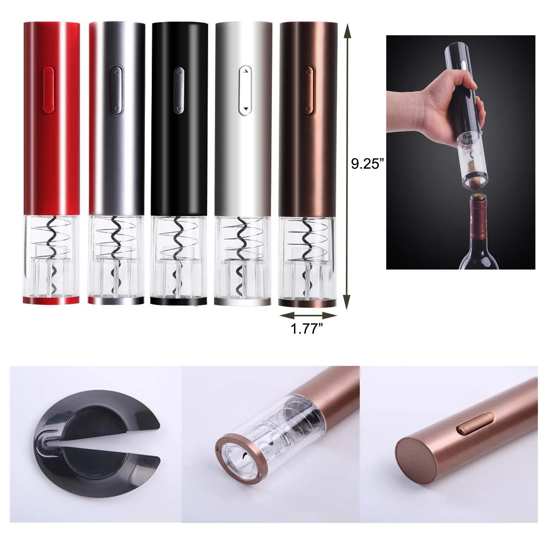 Electric Wine Bottle Opener With Foil Cutter 2