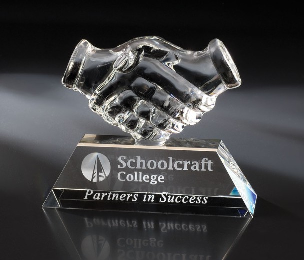 Designer Crystal Hand Shake Award 2