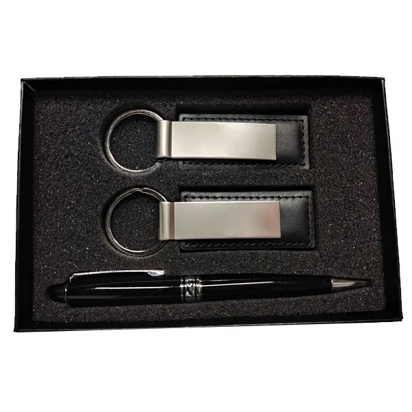 Executive Pen And Leatherette Keychain Gift Sets 4
