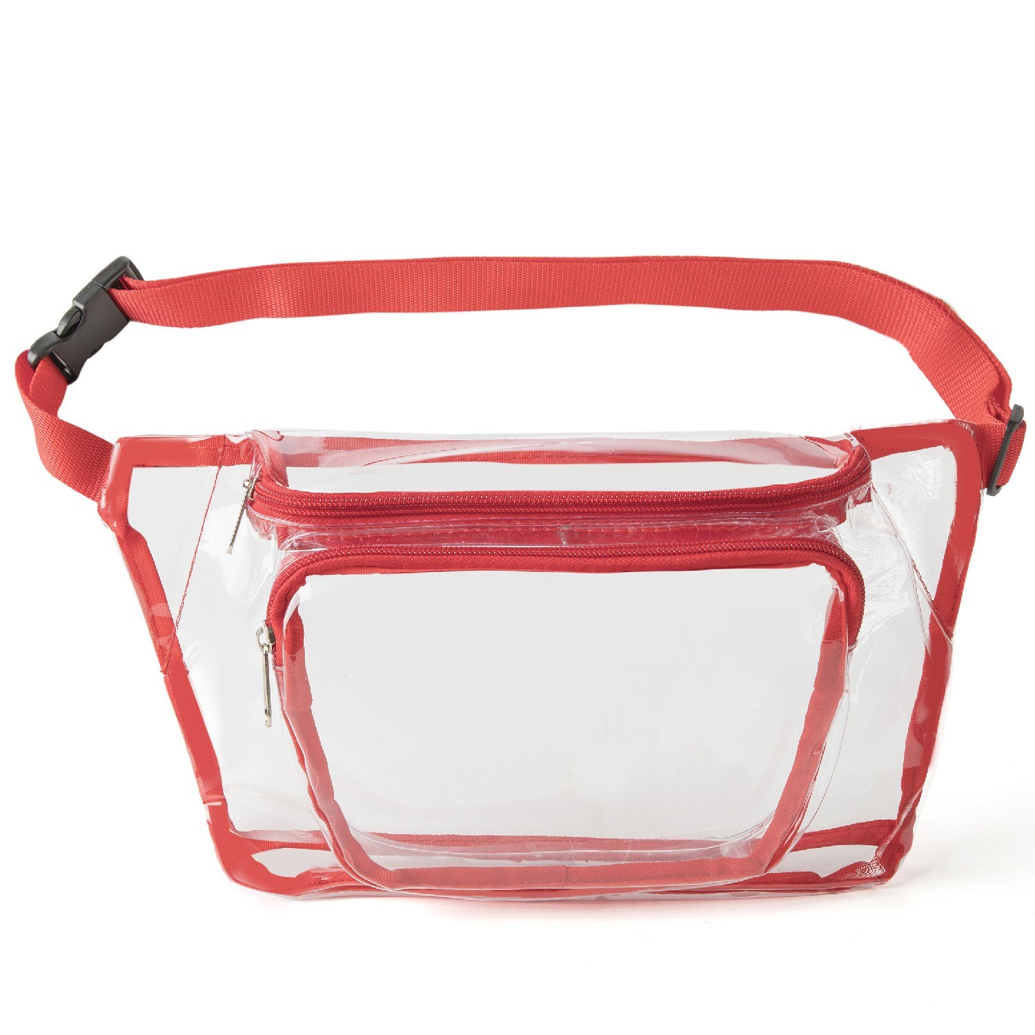 Rock'it 3-Day Clear Fanny Pack w/ Two Zipper Pockets Transparent PVC Bag