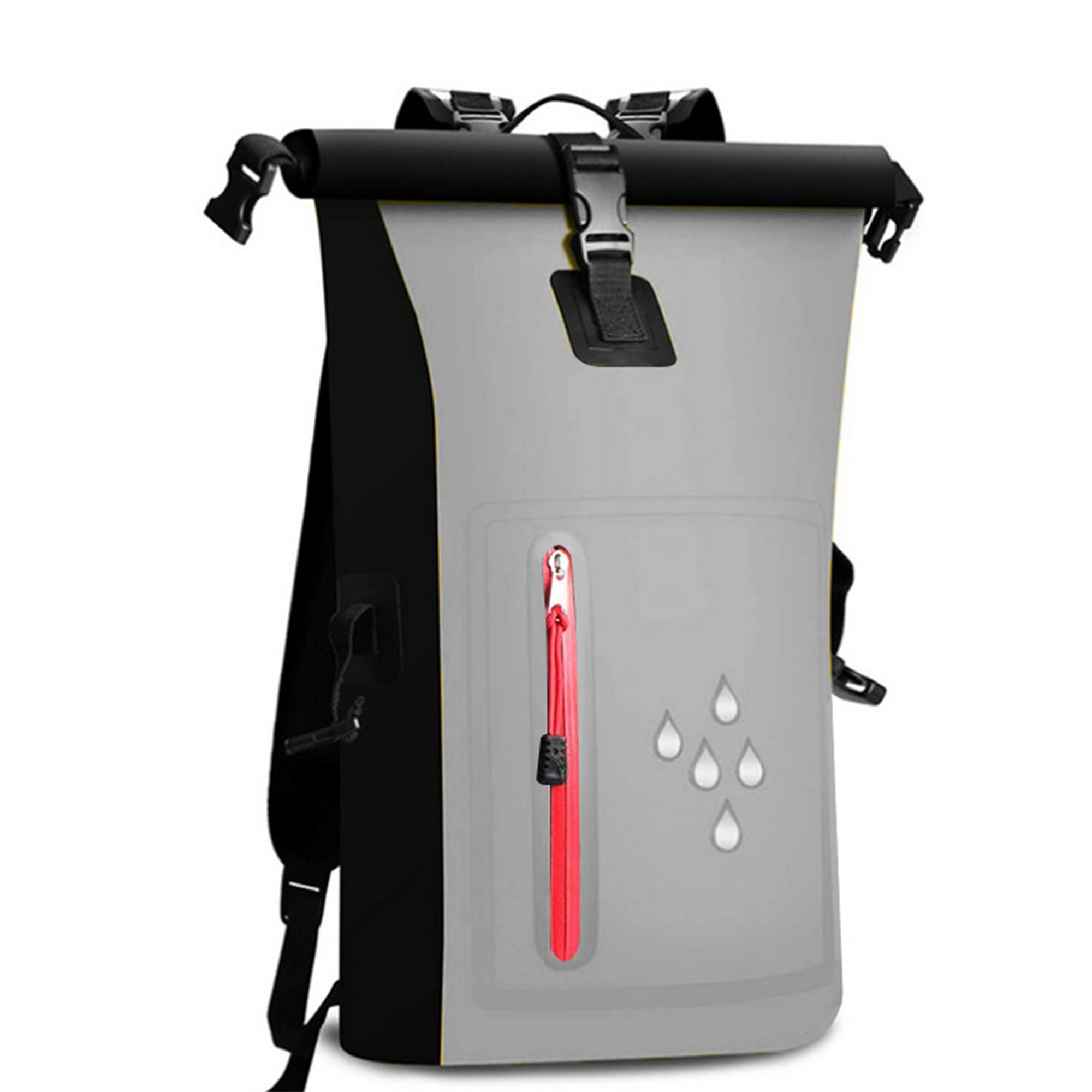 Roll Top Dry Backpack With Detachable Strap 7" x 10" x 17" 7