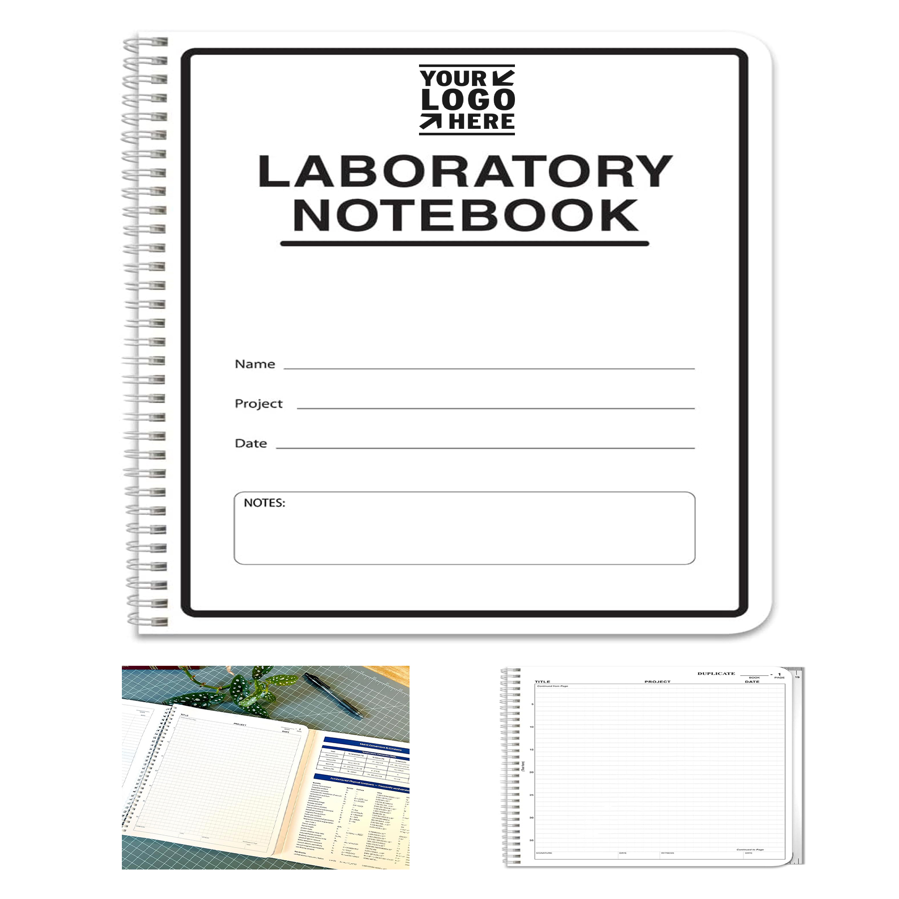 8.5" x 11" 100 Sheets Carbonless Lab Notebook 1
